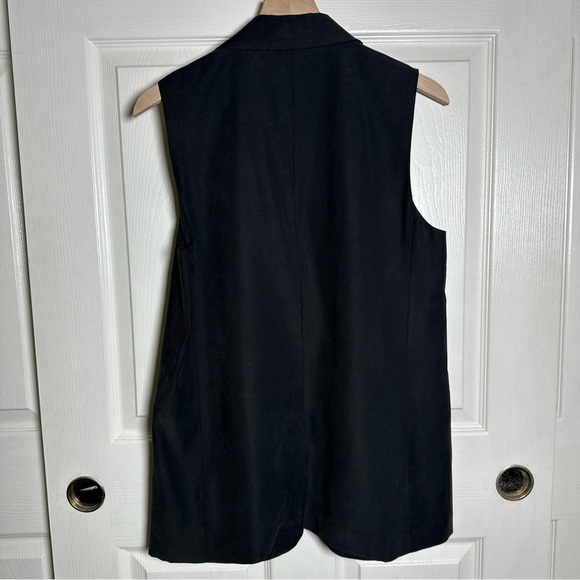 Steve Madden Womens Medium Vest Black Blazer Pockets Sleeveless Lined Midweight - Picture 2 of 11